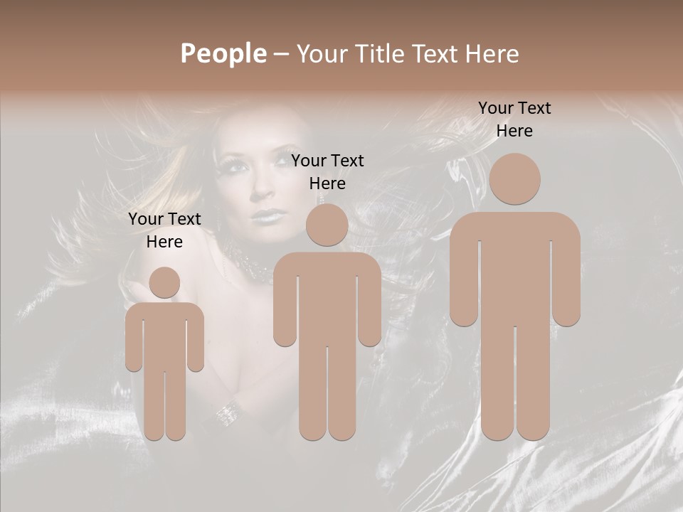 Erotic Silver Young PowerPoint Template