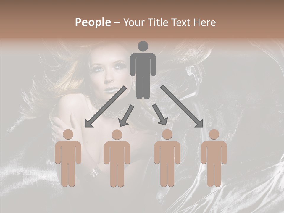Erotic Silver Young PowerPoint Template
