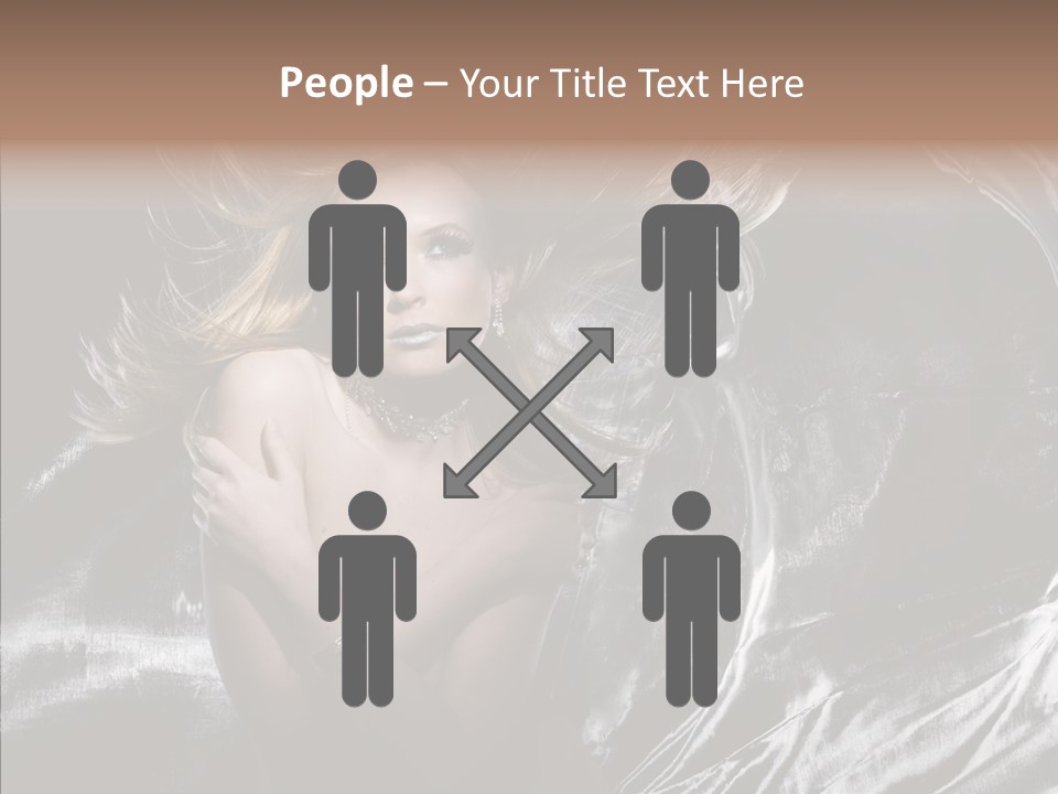 Erotic Silver Young PowerPoint Template