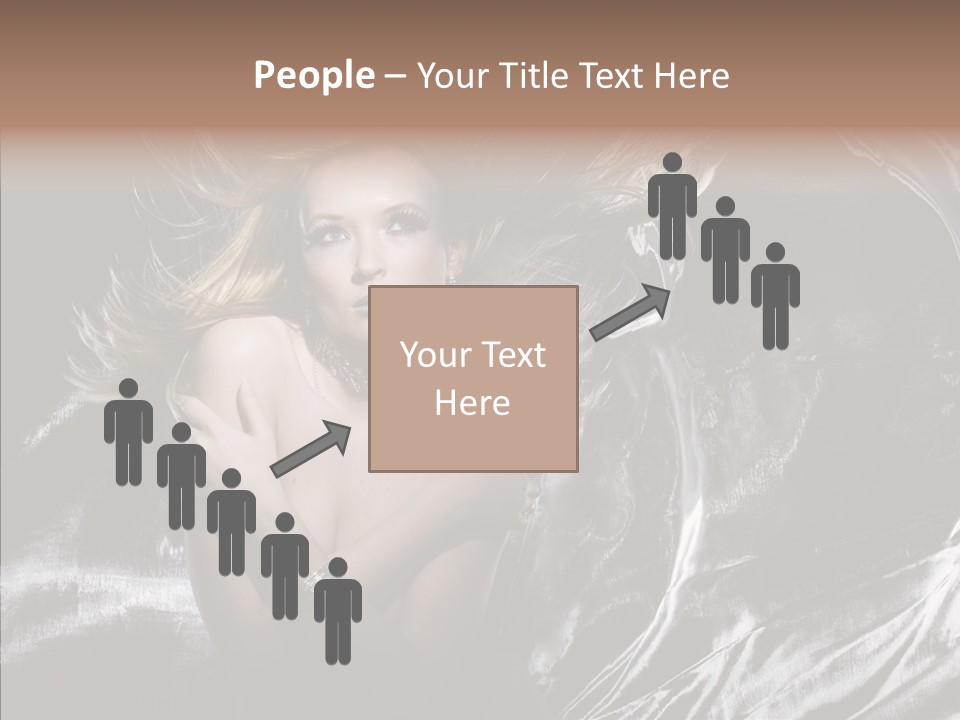 Erotic Silver Young PowerPoint Template