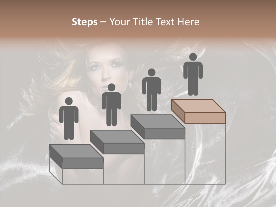 Erotic Silver Young PowerPoint Template
