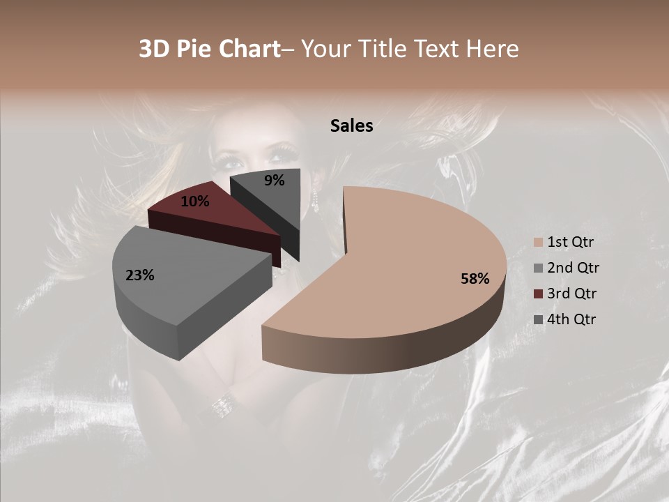 Erotic Silver Young PowerPoint Template