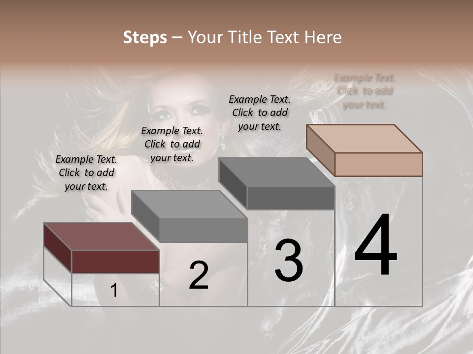 Erotic Silver Young PowerPoint Template