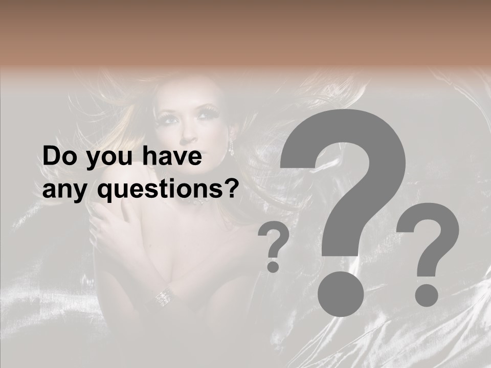 Erotic Silver Young PowerPoint Template