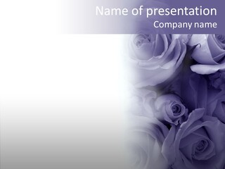 Closeup Blue Smell PowerPoint Template