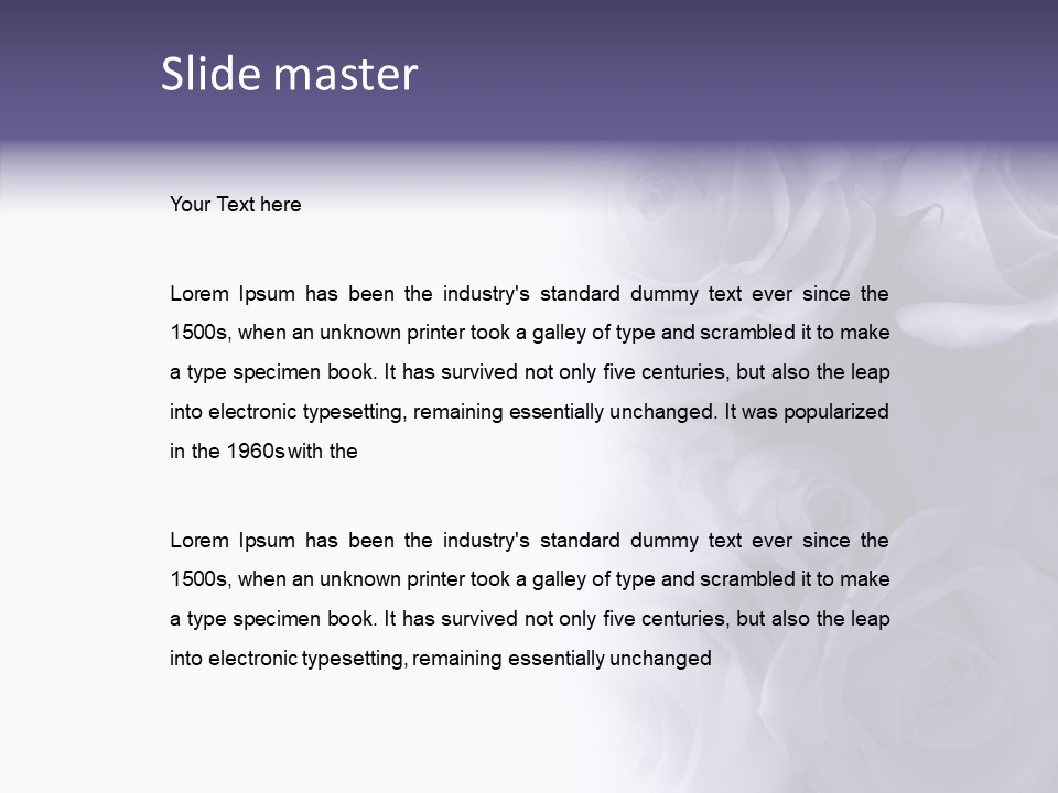 Closeup Blue Smell PowerPoint Template