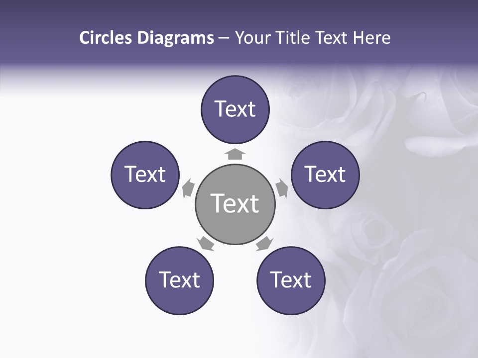 Closeup Blue Smell PowerPoint Template