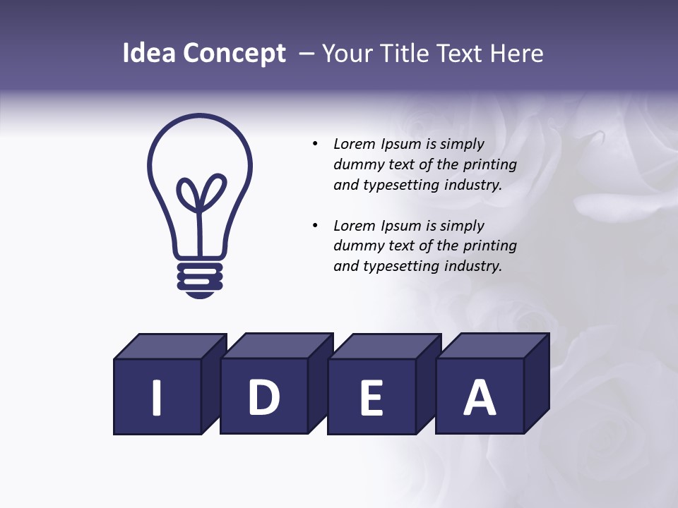 Closeup Blue Smell PowerPoint Template