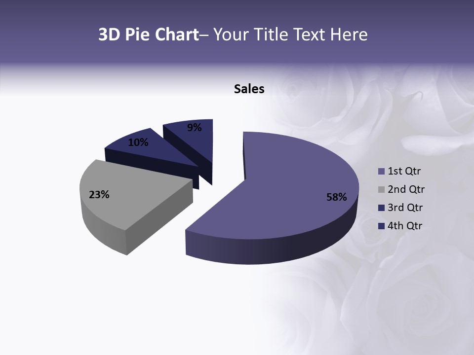 Closeup Blue Smell PowerPoint Template