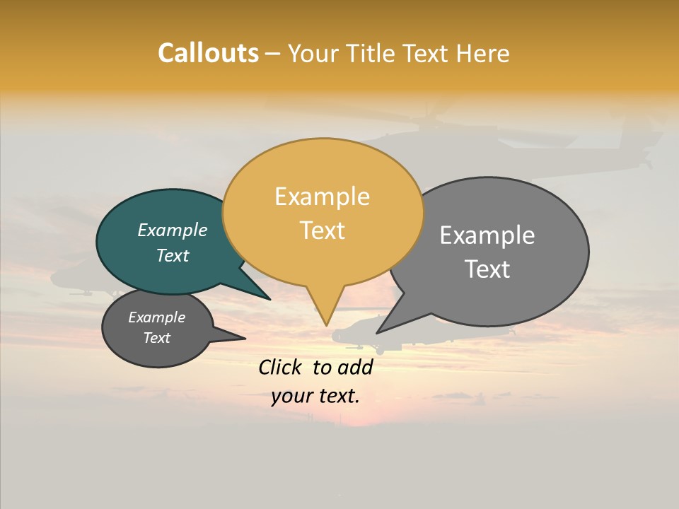 Cockpit Apache Explosive PowerPoint Template