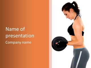 Trainning Biceps Side PowerPoint Template