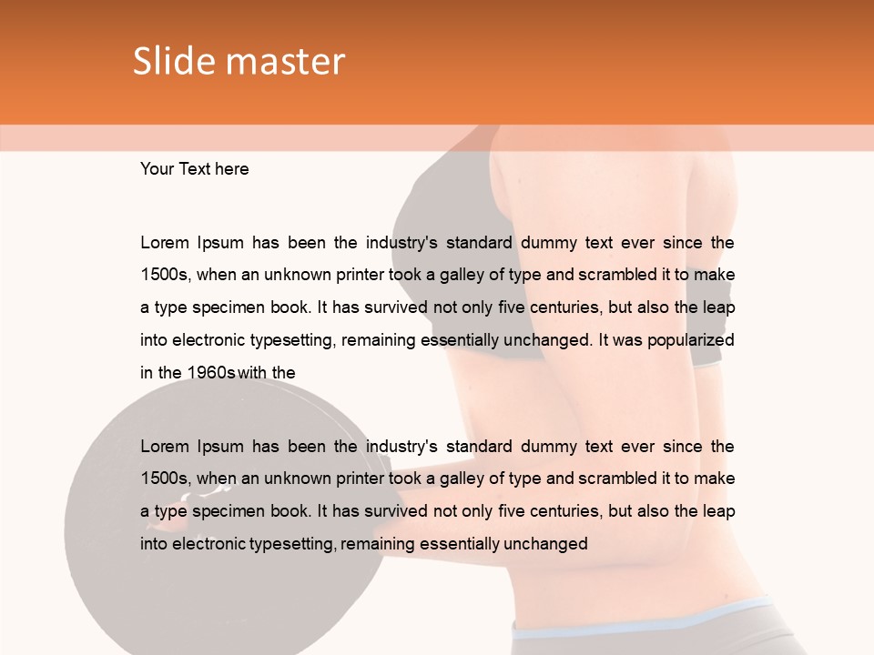 Trainning Biceps Side PowerPoint Template