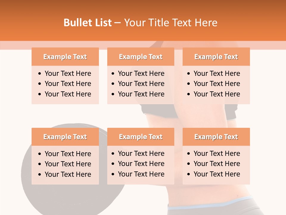 Trainning Biceps Side PowerPoint Template