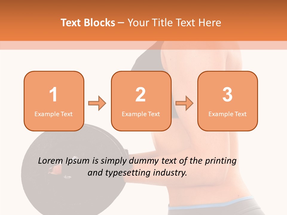 Trainning Biceps Side PowerPoint Template