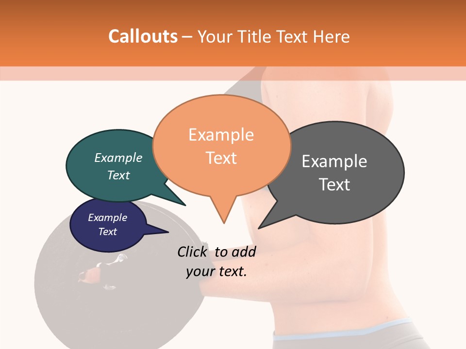 Trainning Biceps Side PowerPoint Template