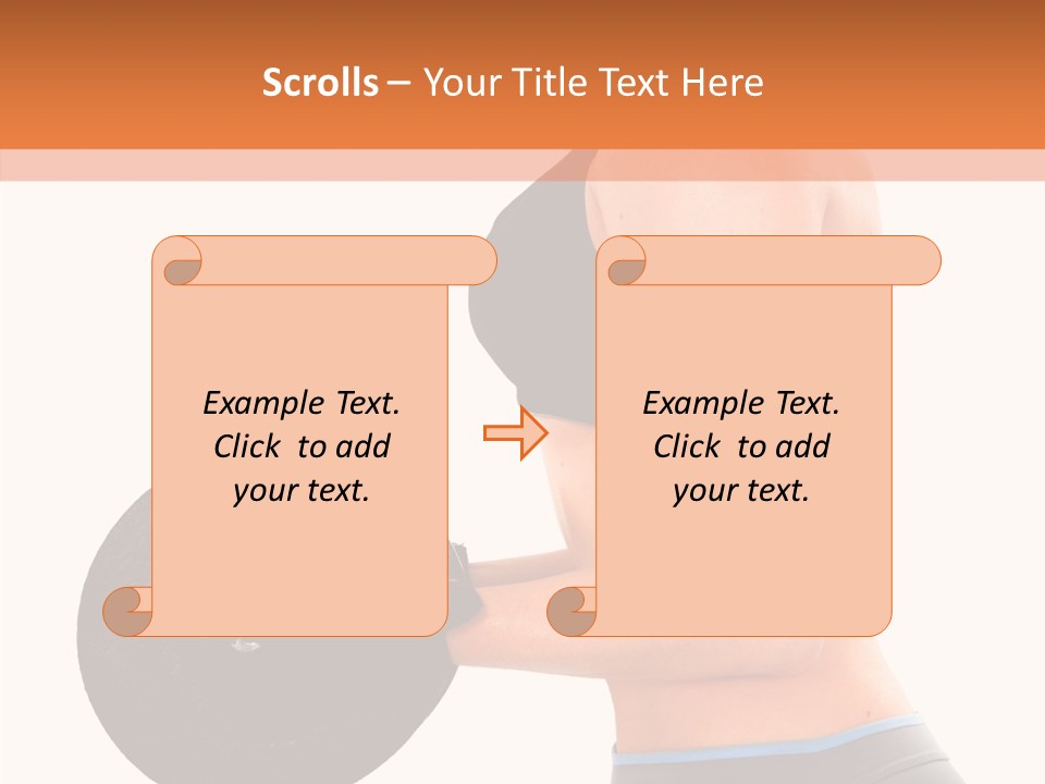 Trainning Biceps Side PowerPoint Template