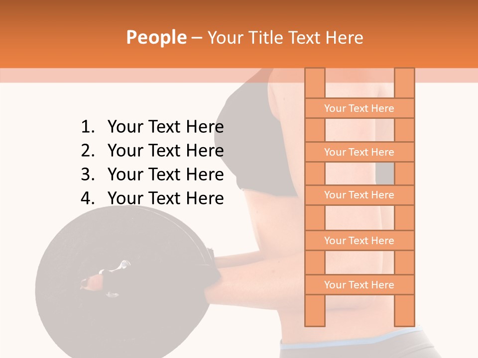 Trainning Biceps Side PowerPoint Template