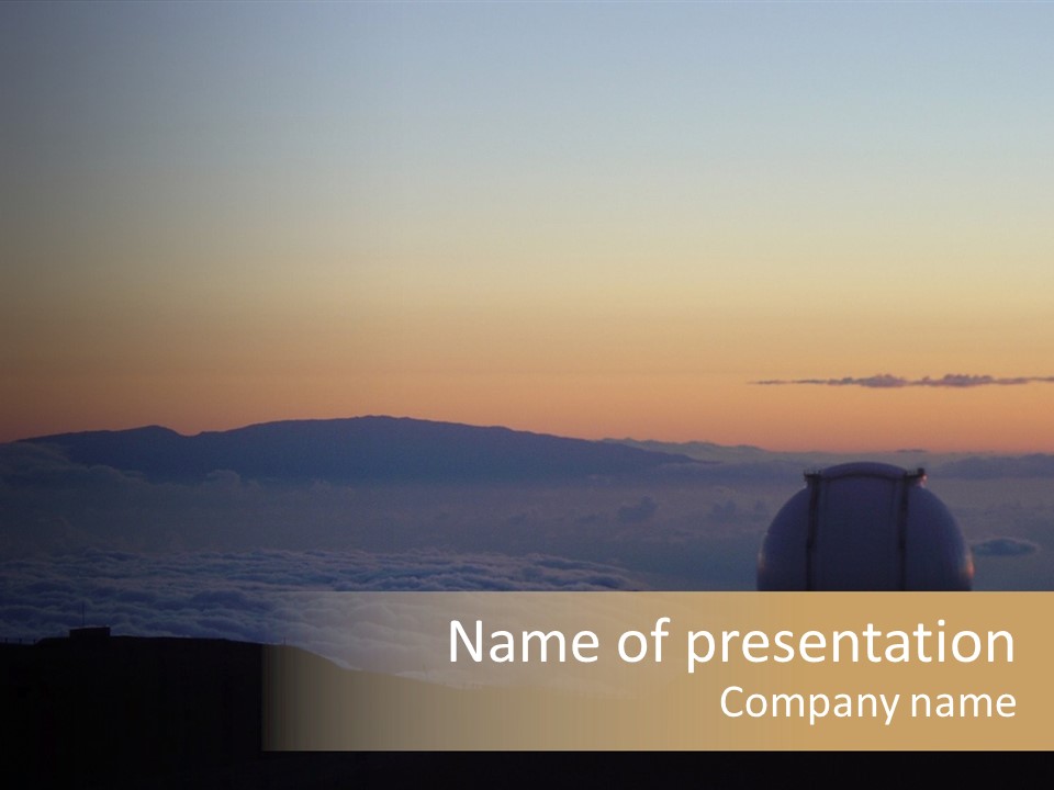 Mauna Observatory Hawaii PowerPoint Template