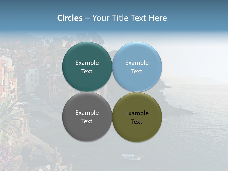 Europe Ship Water PowerPoint Template