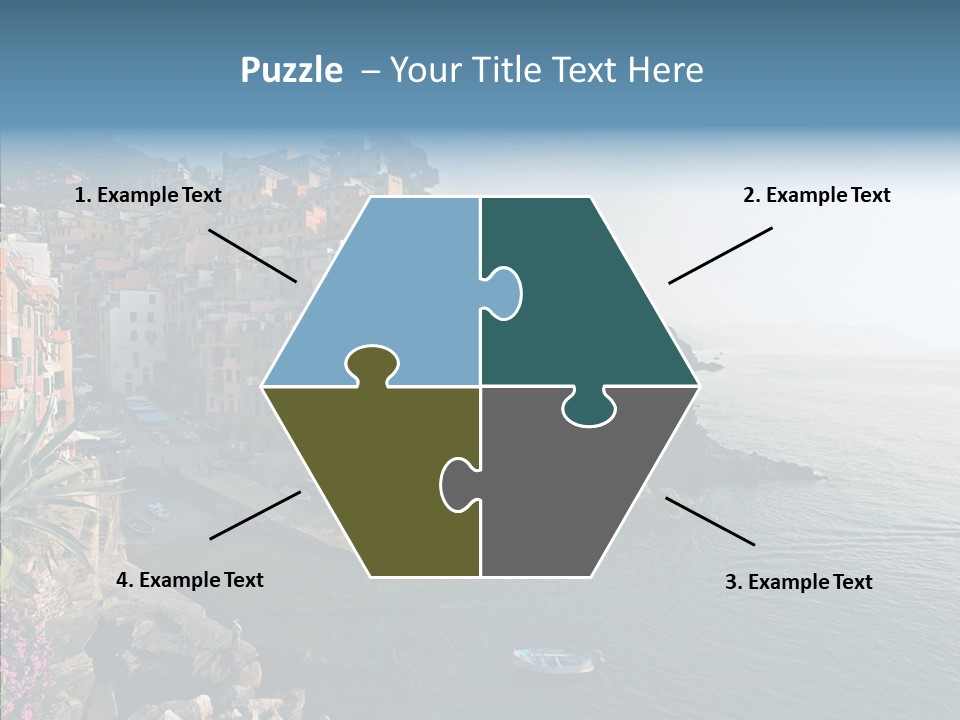 Europe Ship Water PowerPoint Template