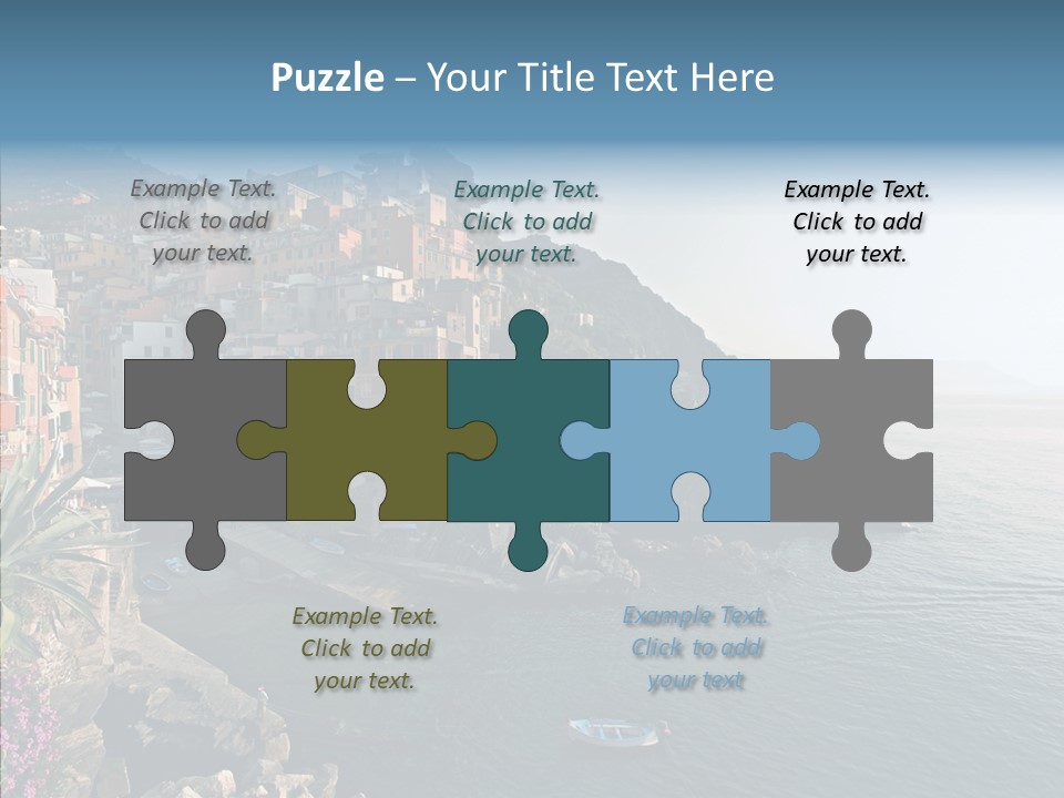 Europe Ship Water PowerPoint Template