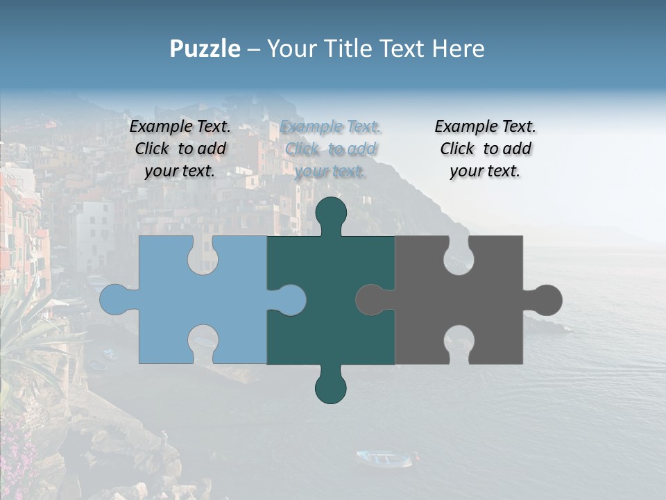 Europe Ship Water PowerPoint Template