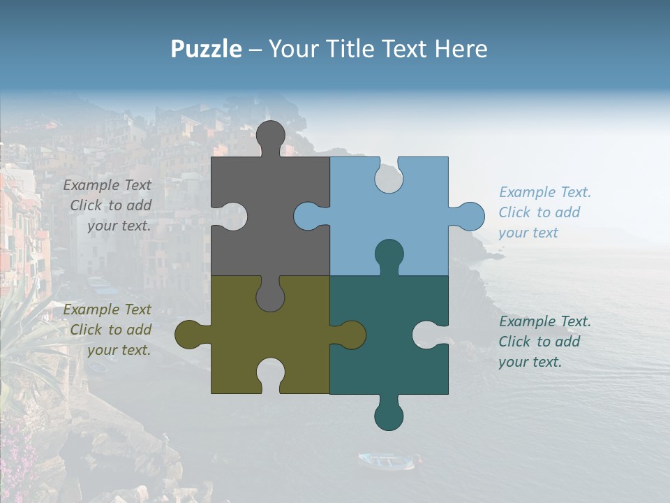 Europe Ship Water PowerPoint Template