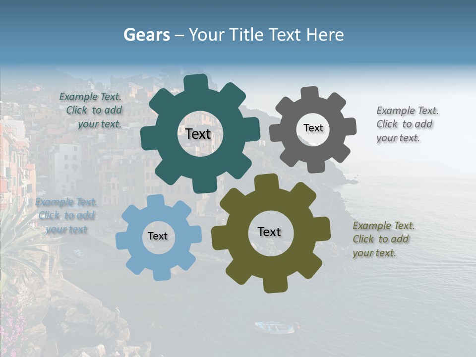 Europe Ship Water PowerPoint Template