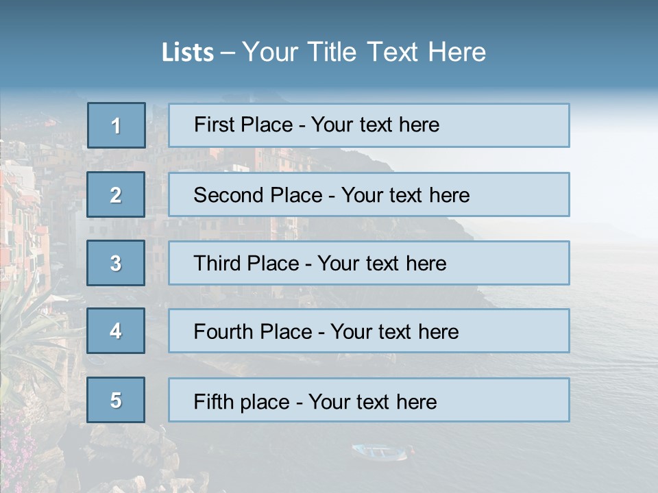 Europe Ship Water PowerPoint Template