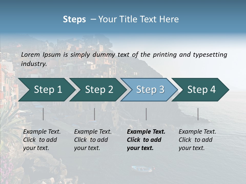 Europe Ship Water PowerPoint Template
