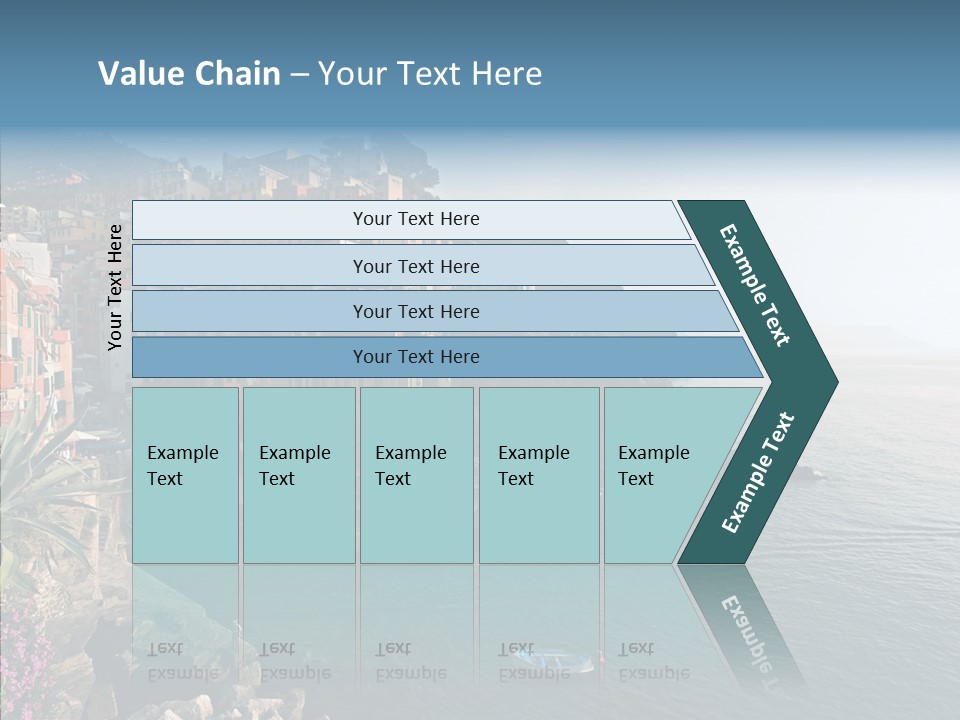 Europe Ship Water PowerPoint Template