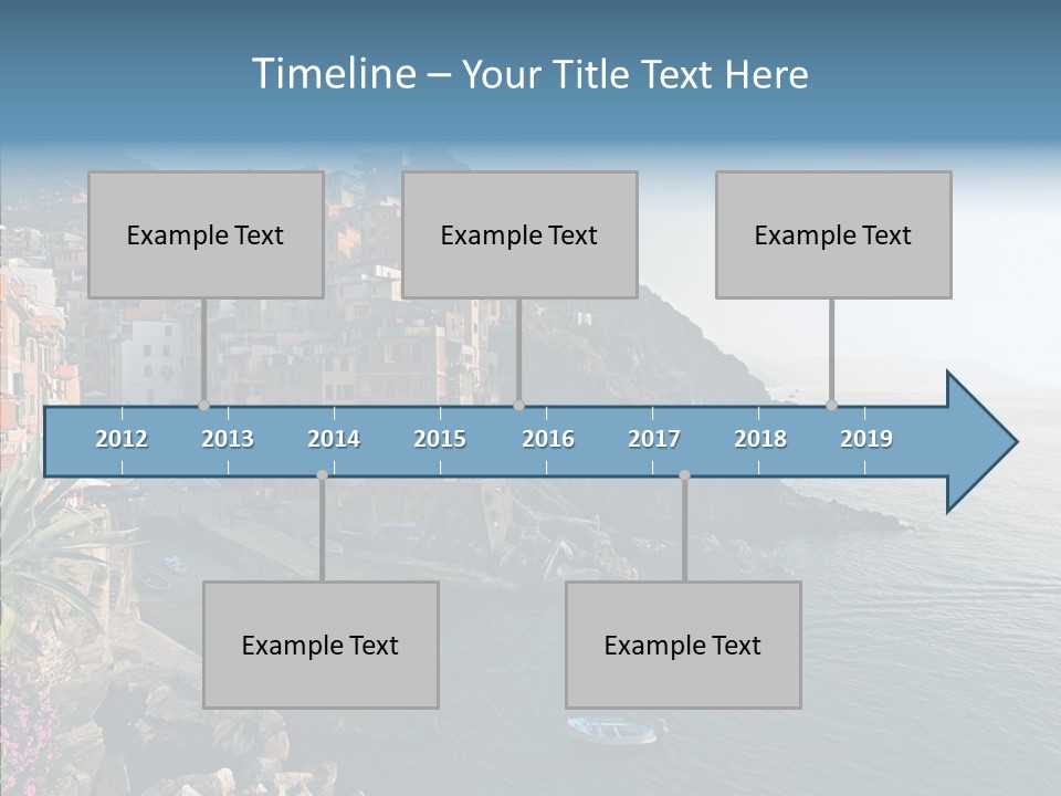 Europe Ship Water PowerPoint Template