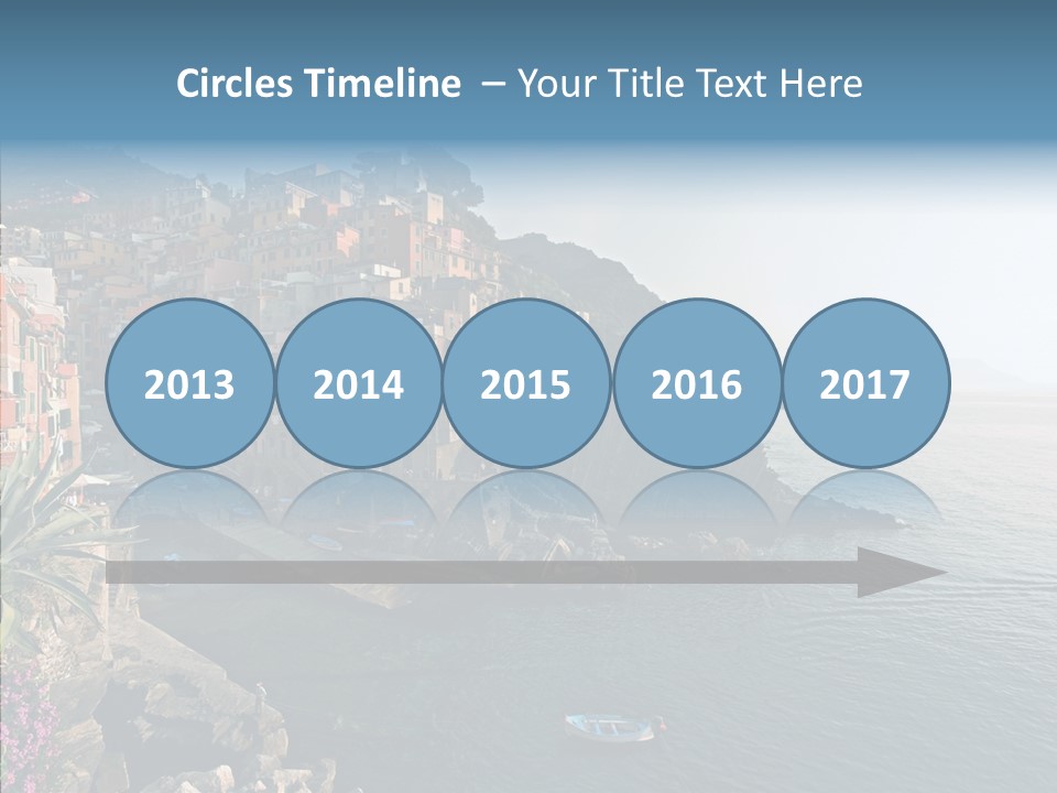 Europe Ship Water PowerPoint Template