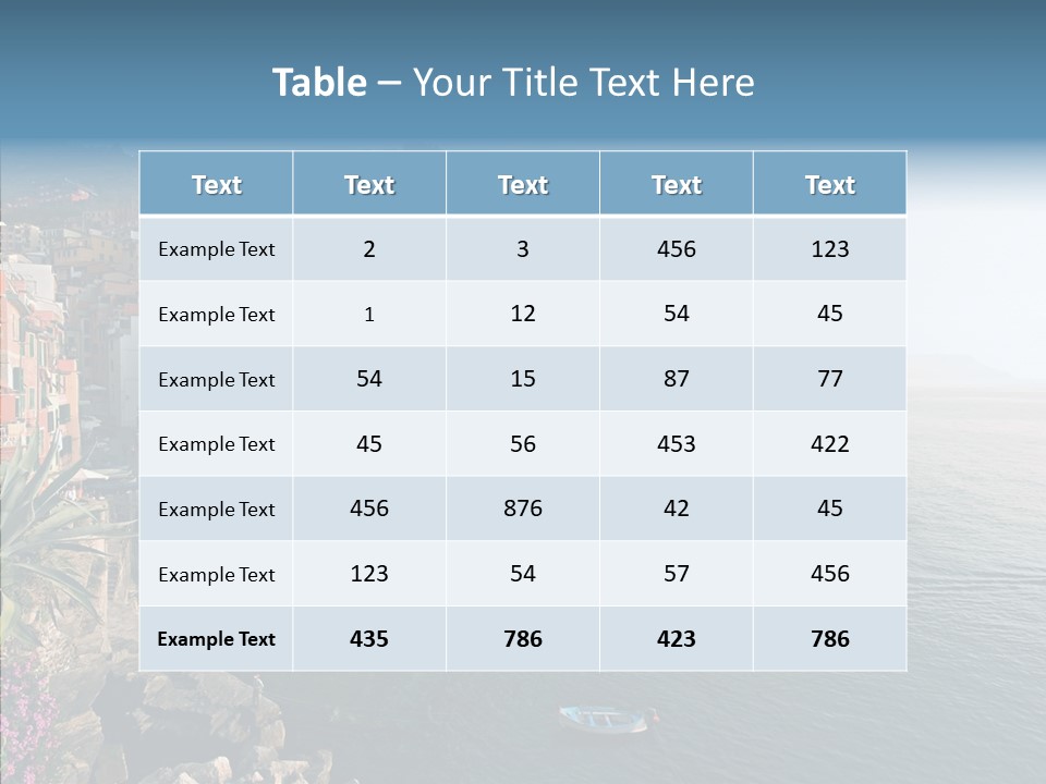 Europe Ship Water PowerPoint Template