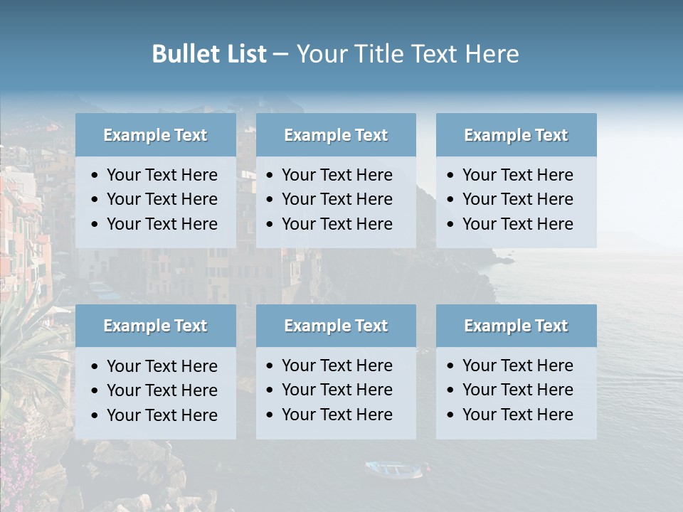 Europe Ship Water PowerPoint Template