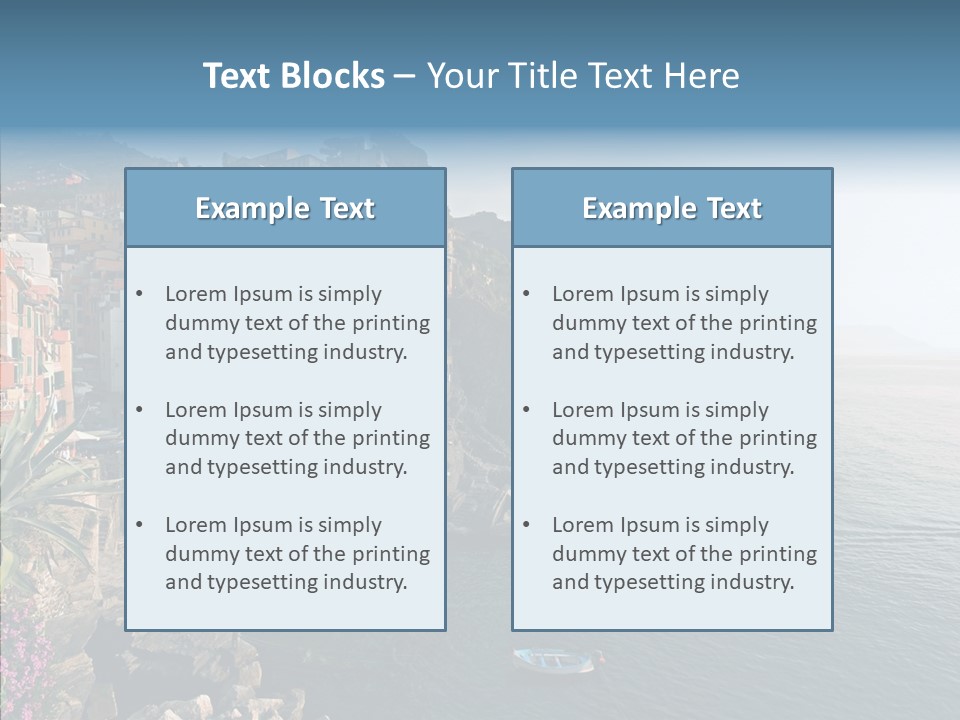 Europe Ship Water PowerPoint Template