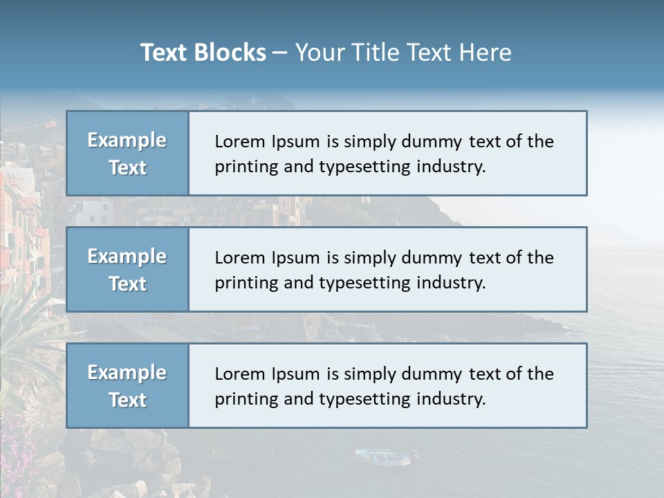 Europe Ship Water PowerPoint Template