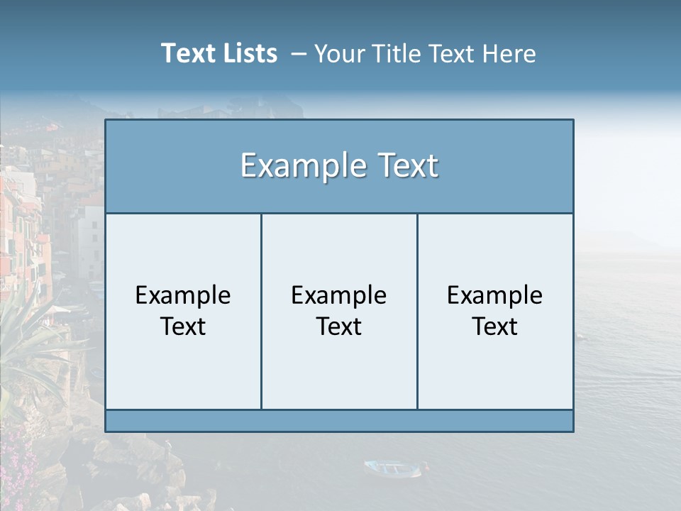 Europe Ship Water PowerPoint Template