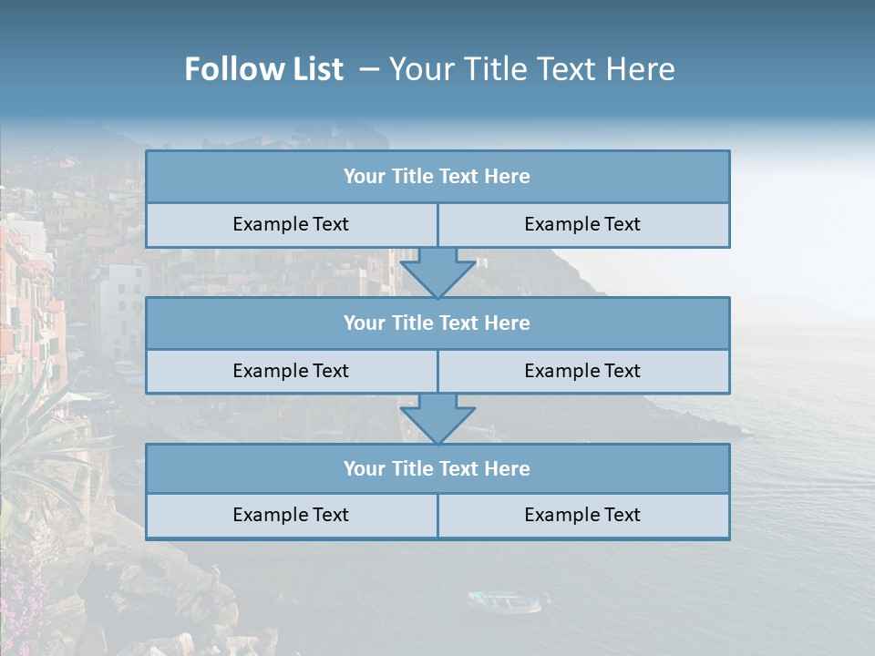 Europe Ship Water PowerPoint Template