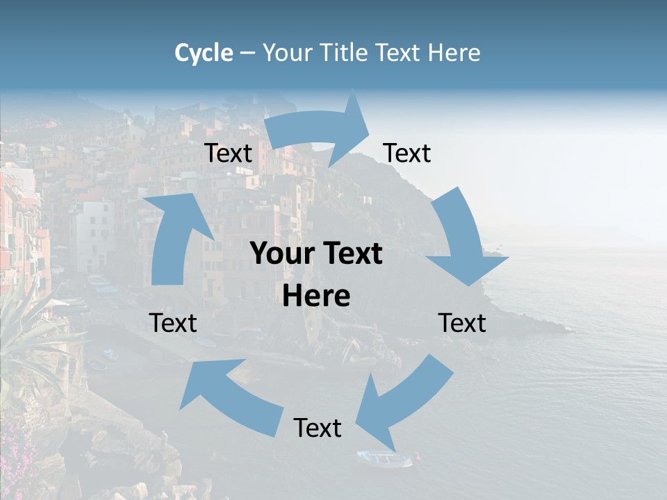 Europe Ship Water PowerPoint Template