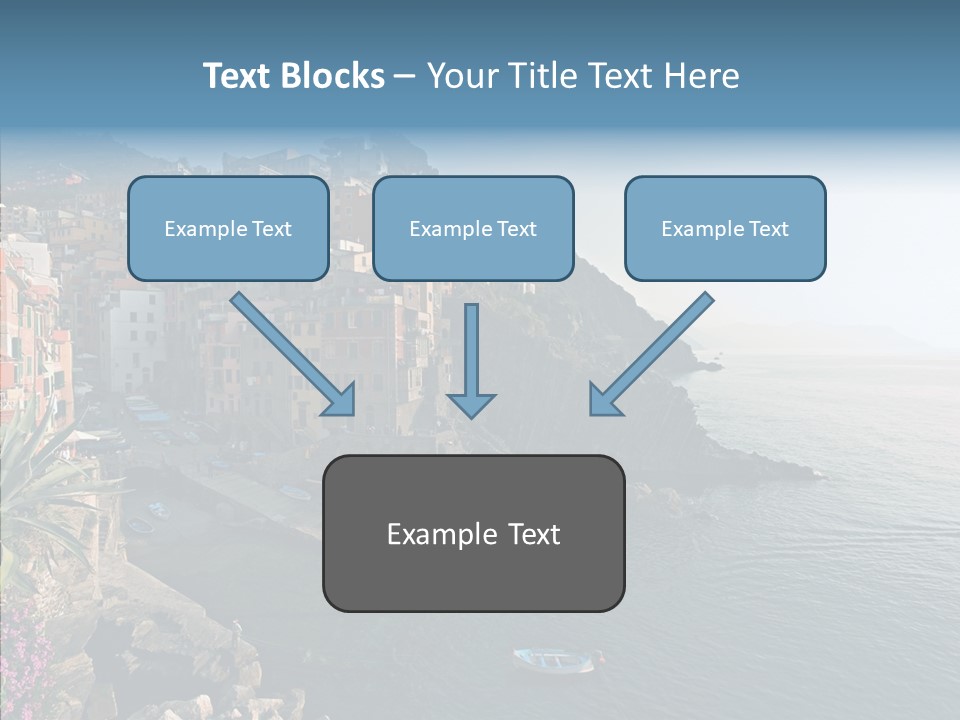 Europe Ship Water PowerPoint Template