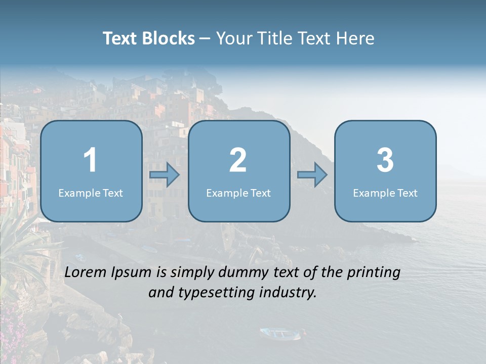 Europe Ship Water PowerPoint Template