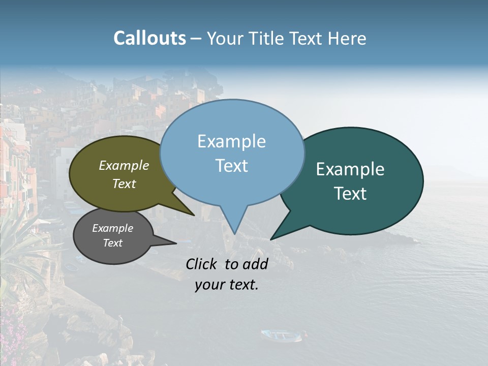 Europe Ship Water PowerPoint Template