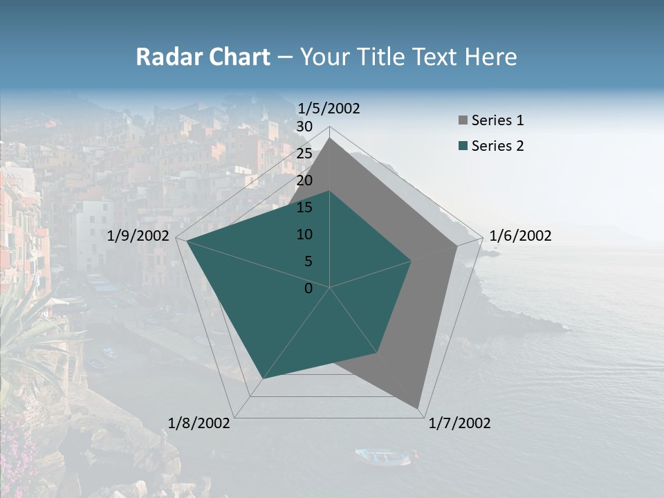 Europe Ship Water PowerPoint Template