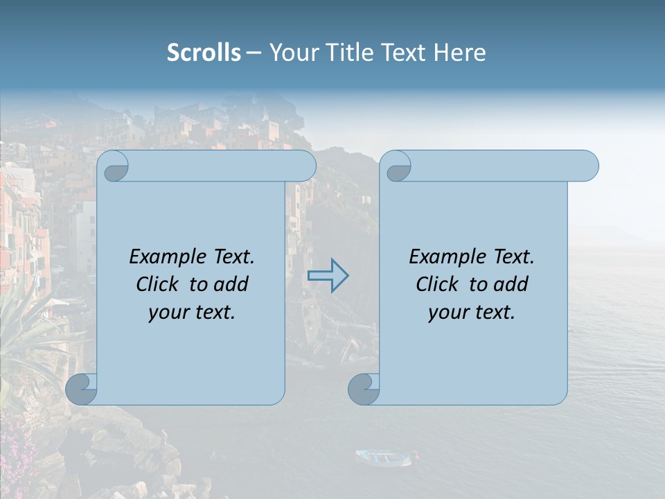 Europe Ship Water PowerPoint Template
