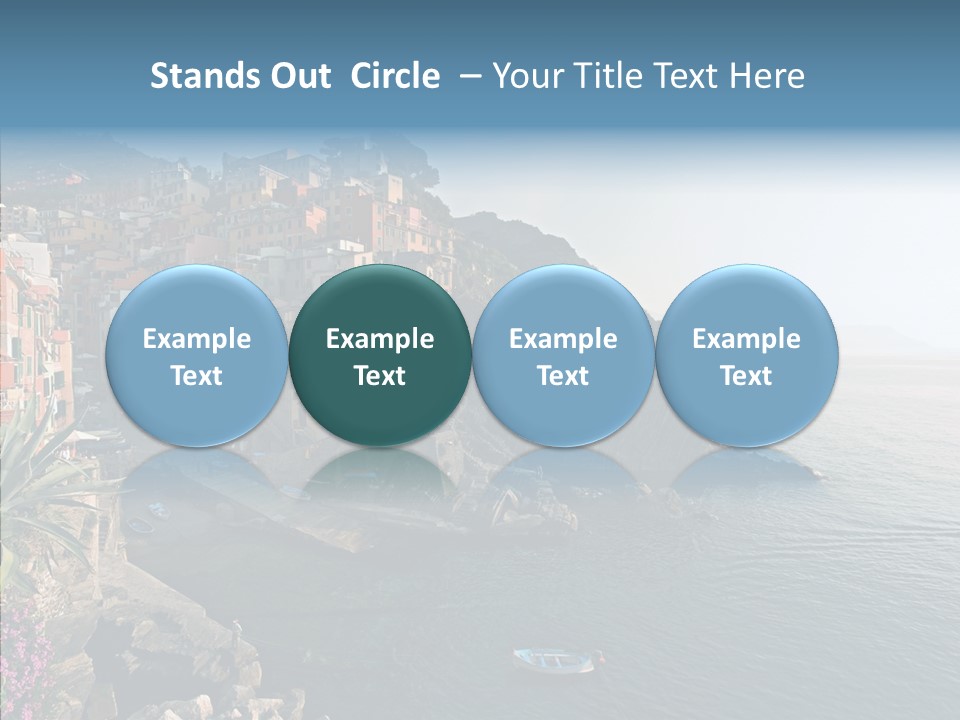 Europe Ship Water PowerPoint Template