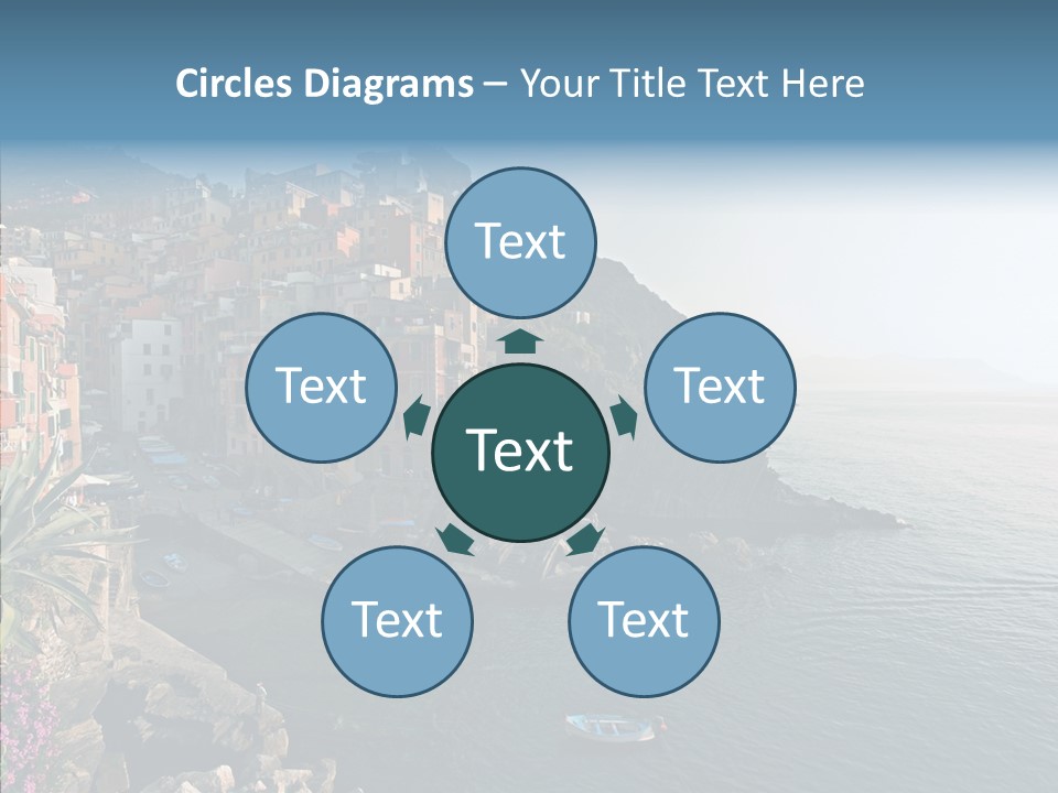 Europe Ship Water PowerPoint Template