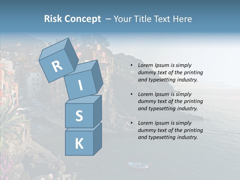 Europe Ship Water PowerPoint Template