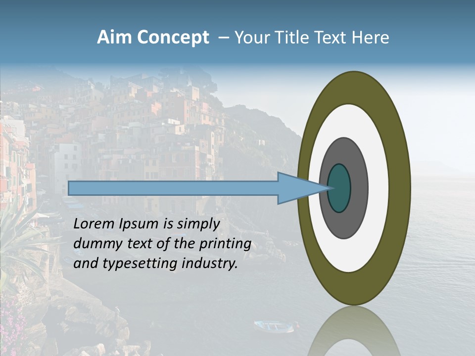 Europe Ship Water PowerPoint Template