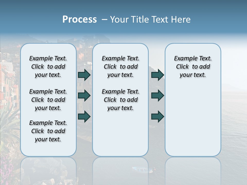 Europe Ship Water PowerPoint Template